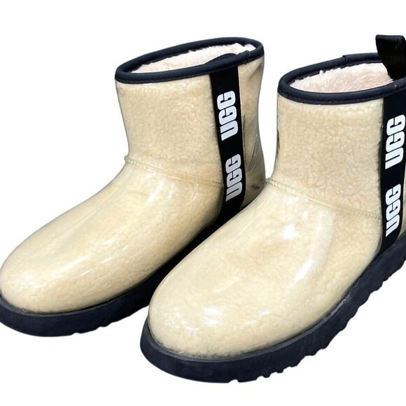 Ugg Women's Tasmia Clear Waterproof‎ Rain Shearling Boots Size 10 - Picture 1 of 5